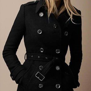 Burberry Double Breasted Black Wool coat size US 2 (UK 4)